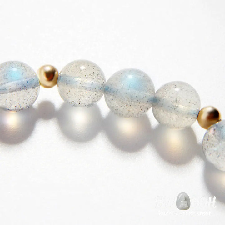 BWOOOH Moonstone Strawberry Quartz PiXiu Healing Bracelet | natural stone spiritual bracelet for healing and mindful living