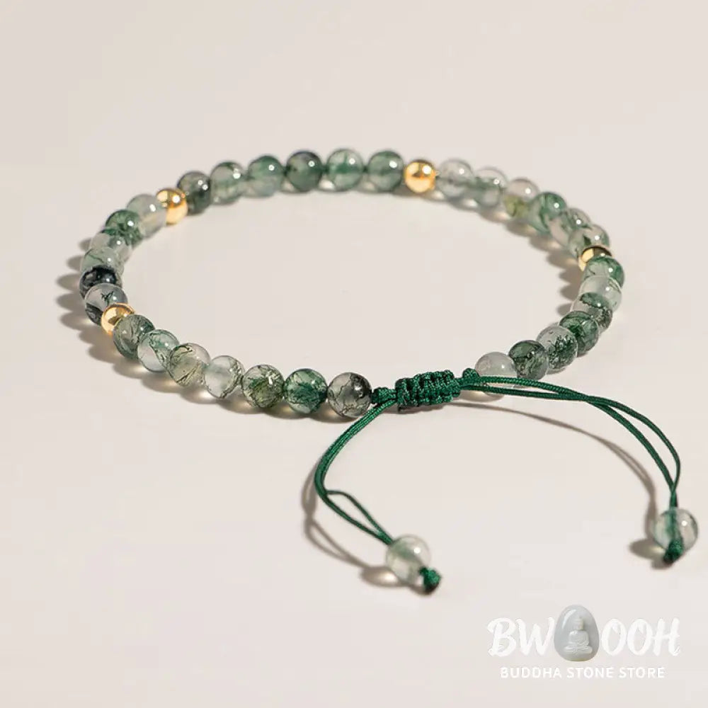 Buddha Stones Moss Agate Lucky Balance Bracelet - BWOOOH - Bracelet