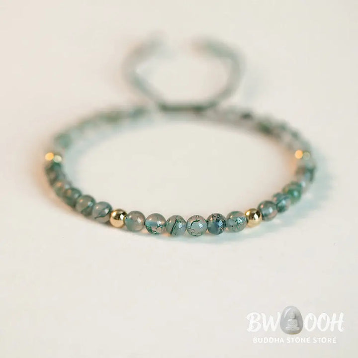 Buddha Stones Moss Agate Lucky Balance Bracelet - BWOOOH - Bracelet