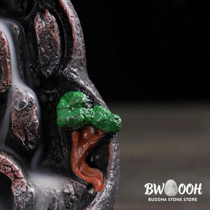 BWOOOH Mountain Bridges Pattern Meditation Resin Backflow Incense Burner - Caves Blessed Place 10.5*6*12cm