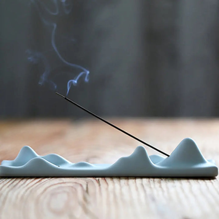 BWOOOH Mountain Cloud Meditation Balance Incense Holder - Green Incense Holder - Incense Burner