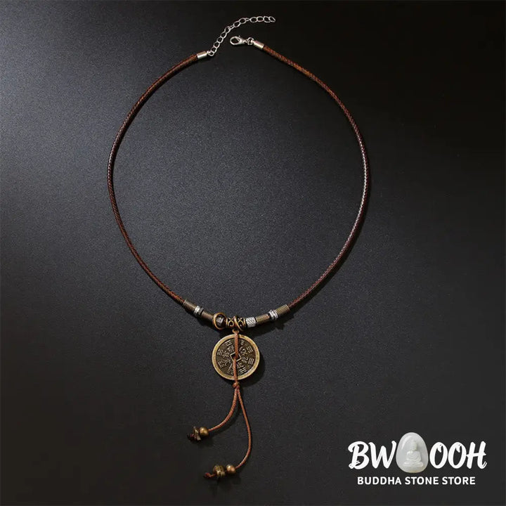 Buddha Stones Mountain Ghosts Spend Money Bagua Alloy Copper Coin Harmony Necklace Pendant - BWOOOH - Necklaces &amp;