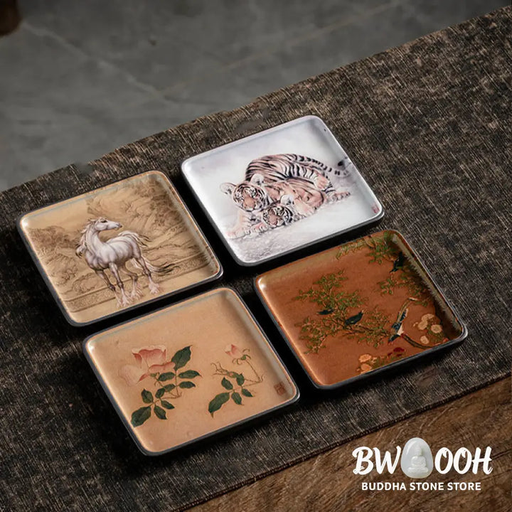 BWOOOH ceramic incense burner - Mountain Lake Flower Leaf Healing C