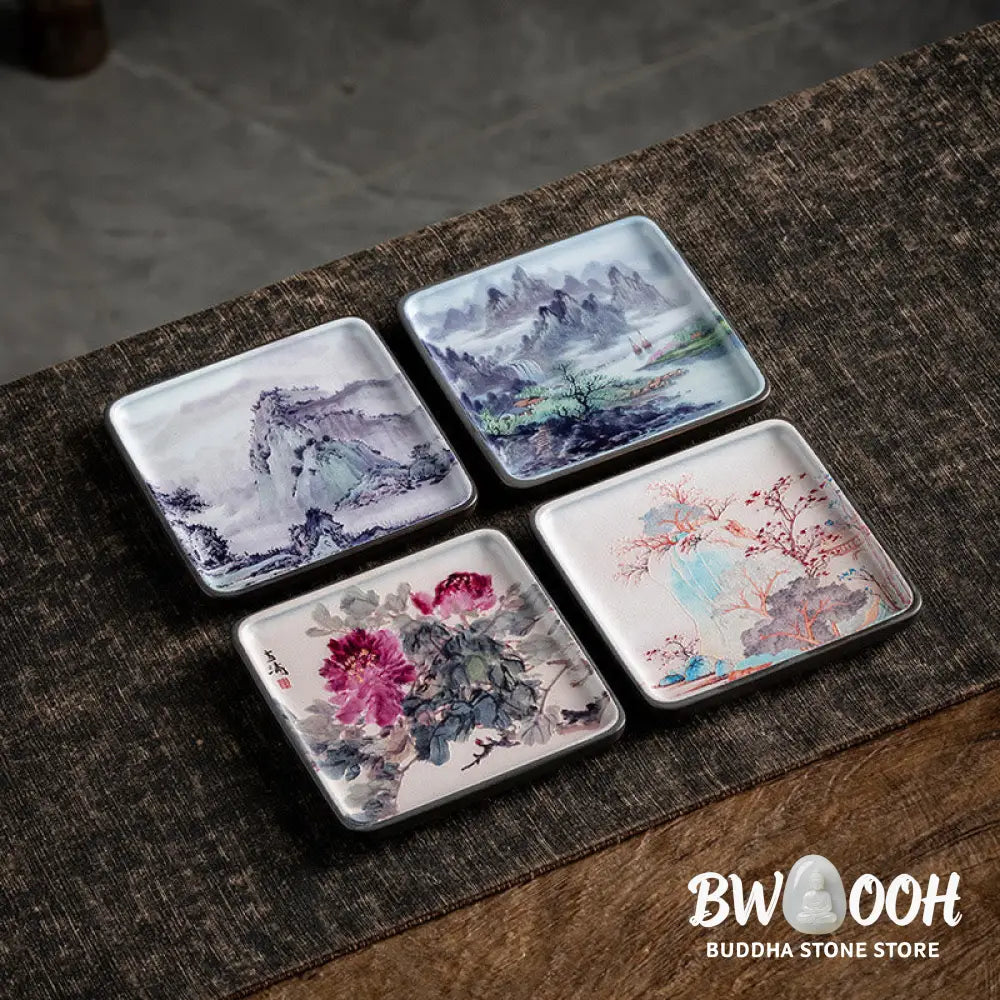 BWOOOH ceramic incense burner - Mountain Lake Flower Leaf Healing C