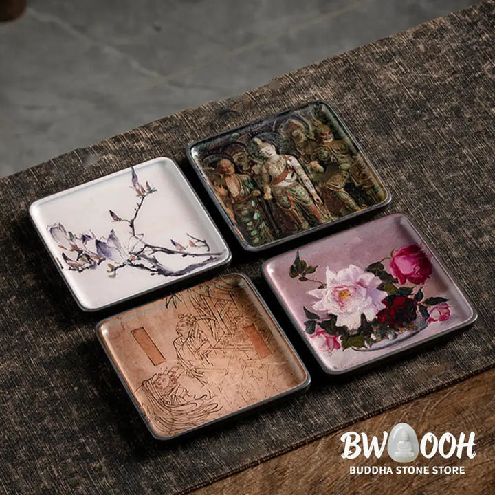 BWOOOH ceramic incense burner - Mountain Lake Flower Leaf Healing C