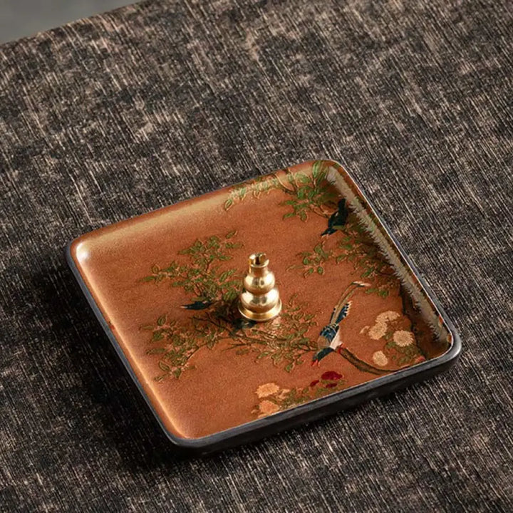 BWOOOH ceramic incense burner - Mountain Lake Flower Leaf Healing C
