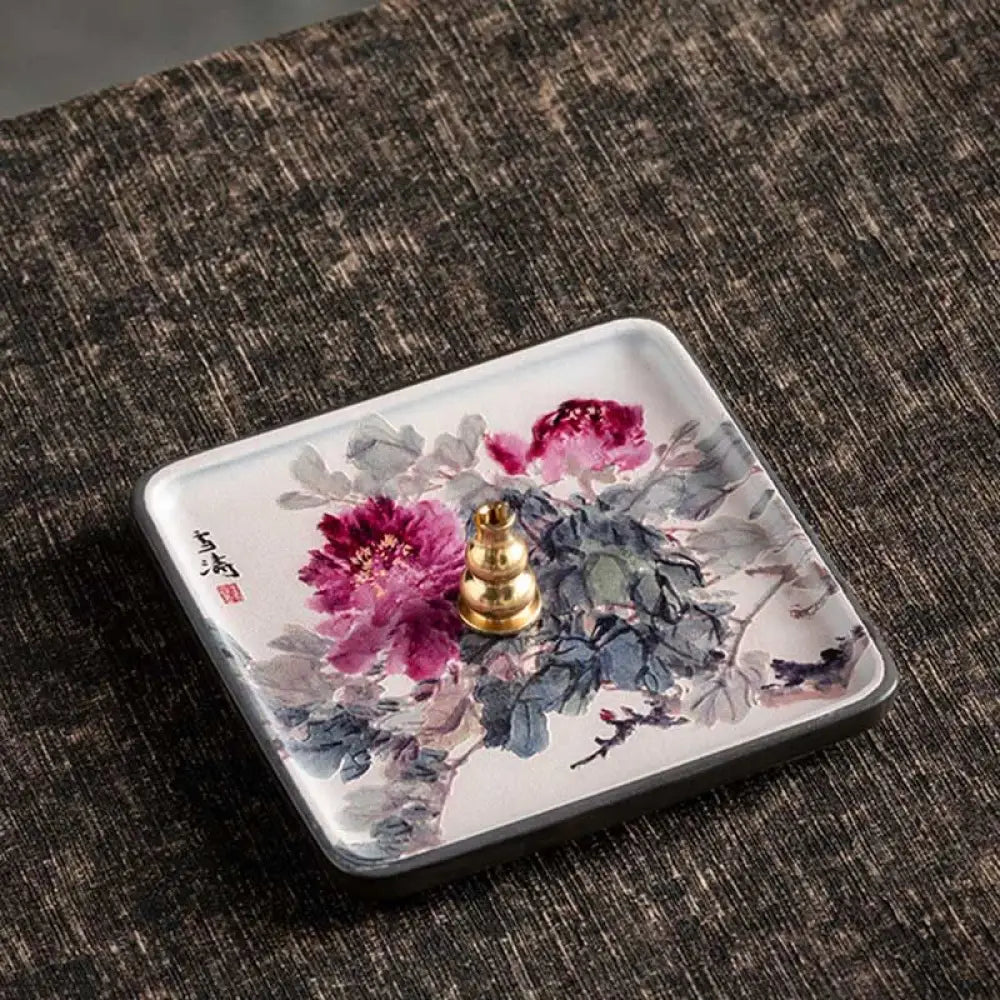 BWOOOH ceramic incense burner - Mountain Lake Flower Leaf Healing C