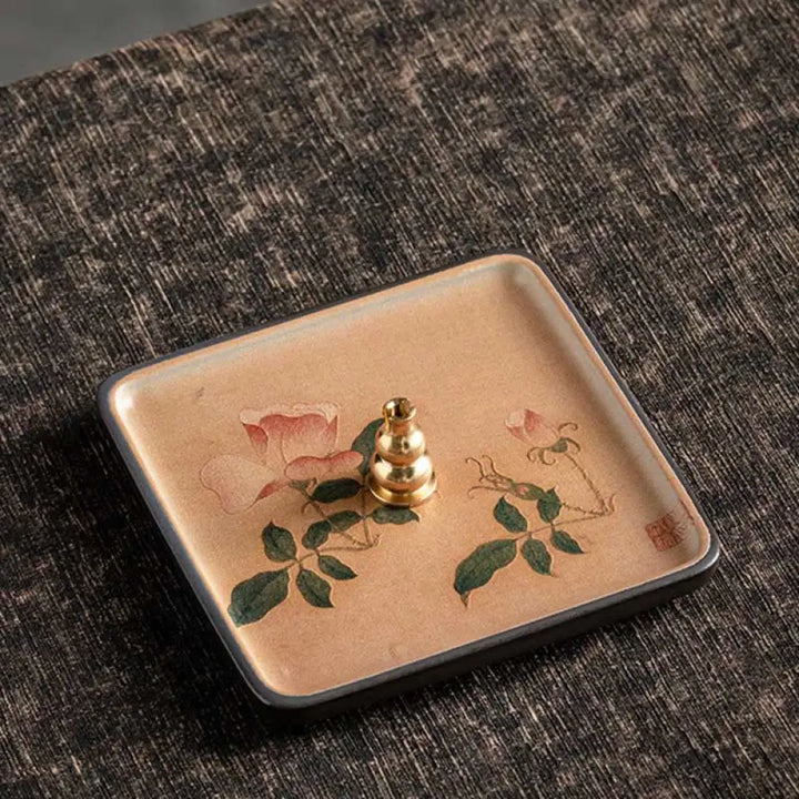 BWOOOH ceramic incense burner - Mountain Lake Flower Leaf Healing C