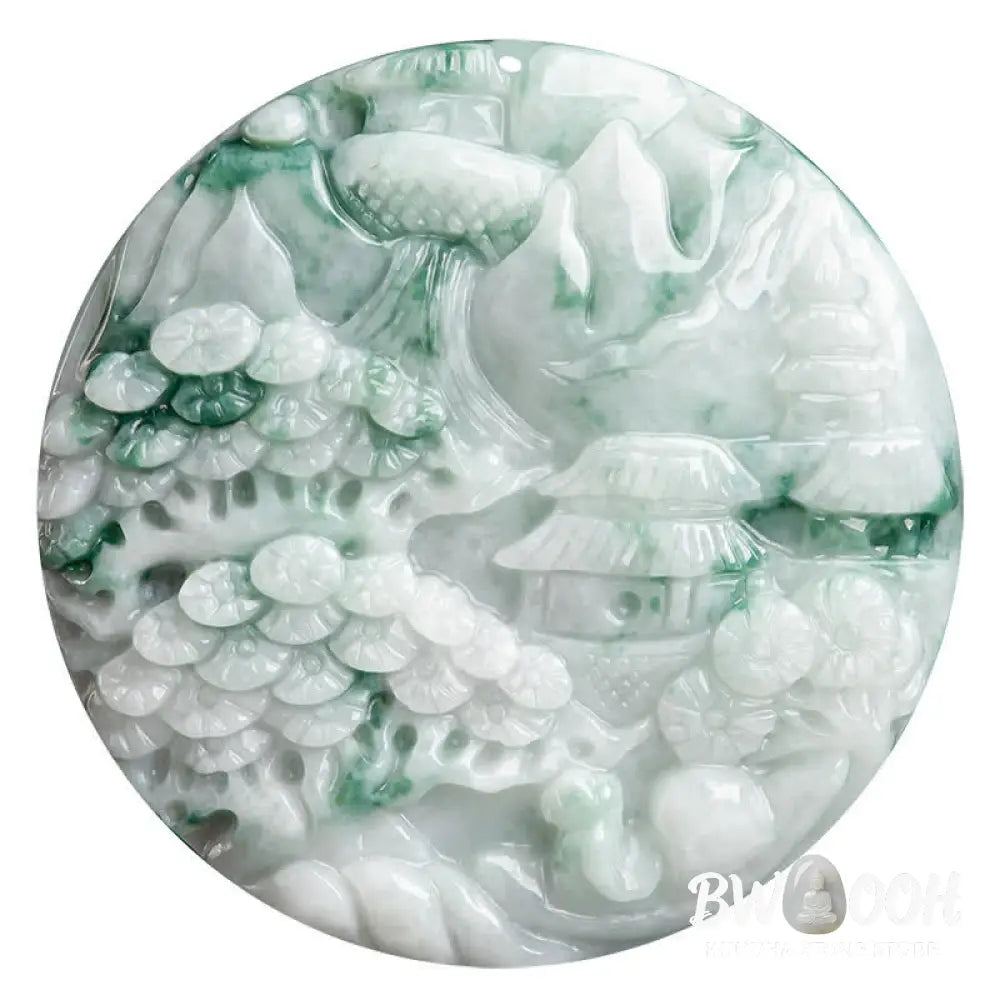 Buddha Stones Mountain Landscape Jade Abundance String Necklace - BWOOOH - Jade(Prosperity♥Abundance) - Necklaces &amp;