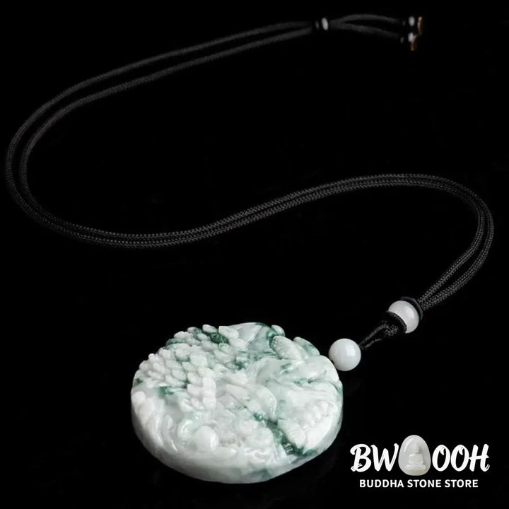 Buddha Stones Mountain Landscape Jade Abundance String Necklace - BWOOOH - Jade(Prosperity♥Abundance) - Necklaces &amp;