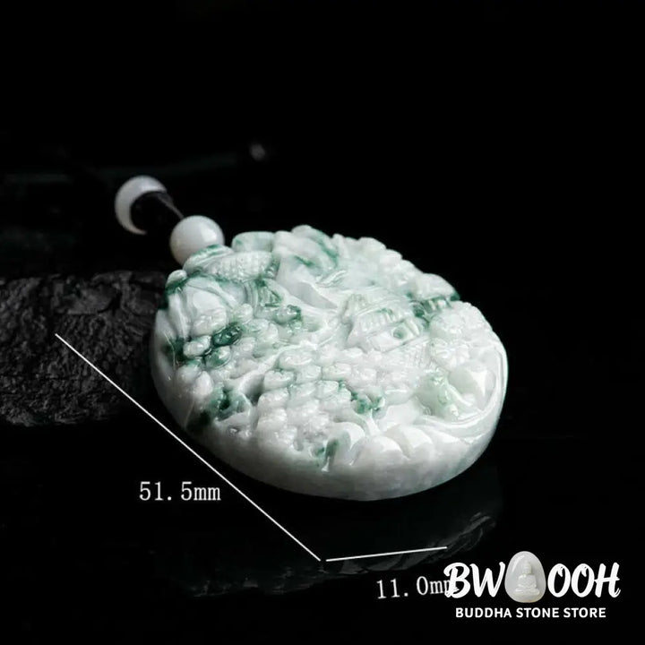 Buddha Stones Mountain Landscape Jade Abundance String Necklace - BWOOOH - Jade(Prosperity♥Abundance) - Necklaces &amp;