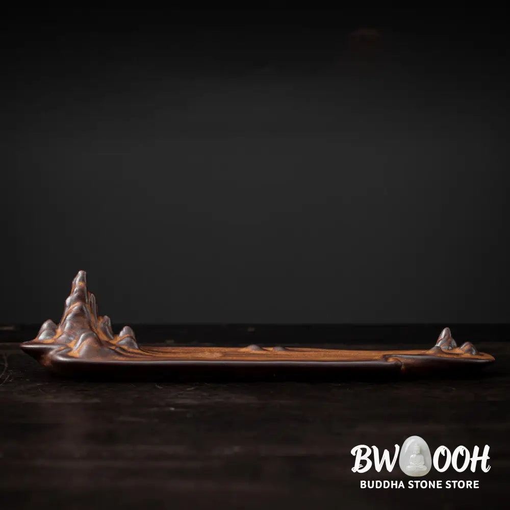 BWOOOH ceramic incense burner - Mountains Boat Design Spiritual Hea