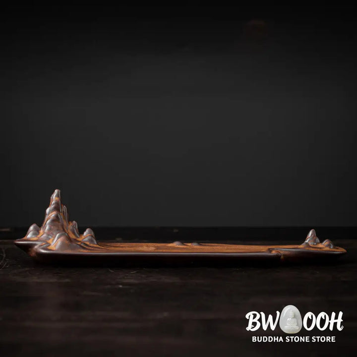 BWOOOH ceramic incense burner - Mountains Boat Design Spiritual Hea