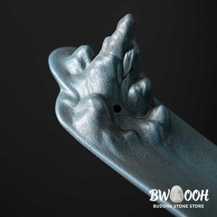 BWOOOH ceramic incense burner - Mountains Boat Design Spiritual Hea