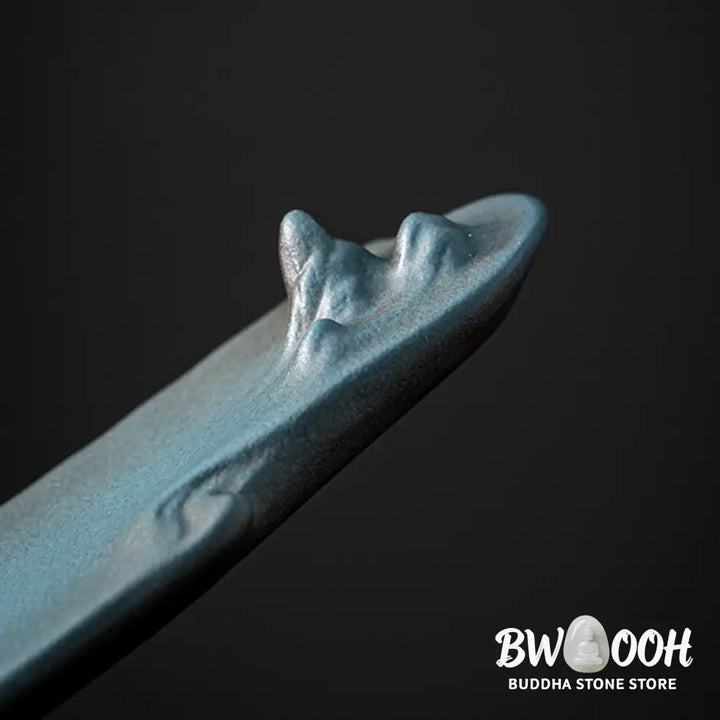 BWOOOH ceramic incense burner - Mountains Boat Design Spiritual Hea