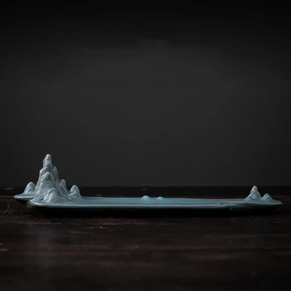 BWOOOH ceramic incense burner - Mountains Boat Design Spiritual Hea