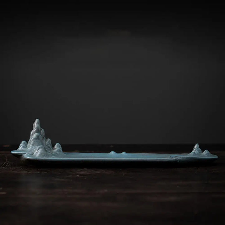 BWOOOH ceramic incense burner - Mountains Boat Design Spiritual Hea