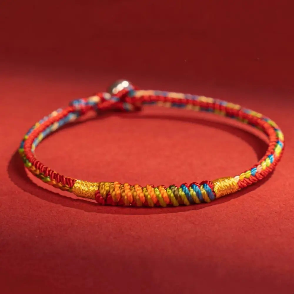 BWOOOH Multicolor Red String Alloy 925 Sterling Silver Buckle Protection Bracelet - BWOOOH - Alloy Buckle