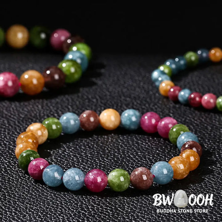 Buddha Stones Multicolor Tourmaline Positive Bracelet - BWOOOH - Bracelet