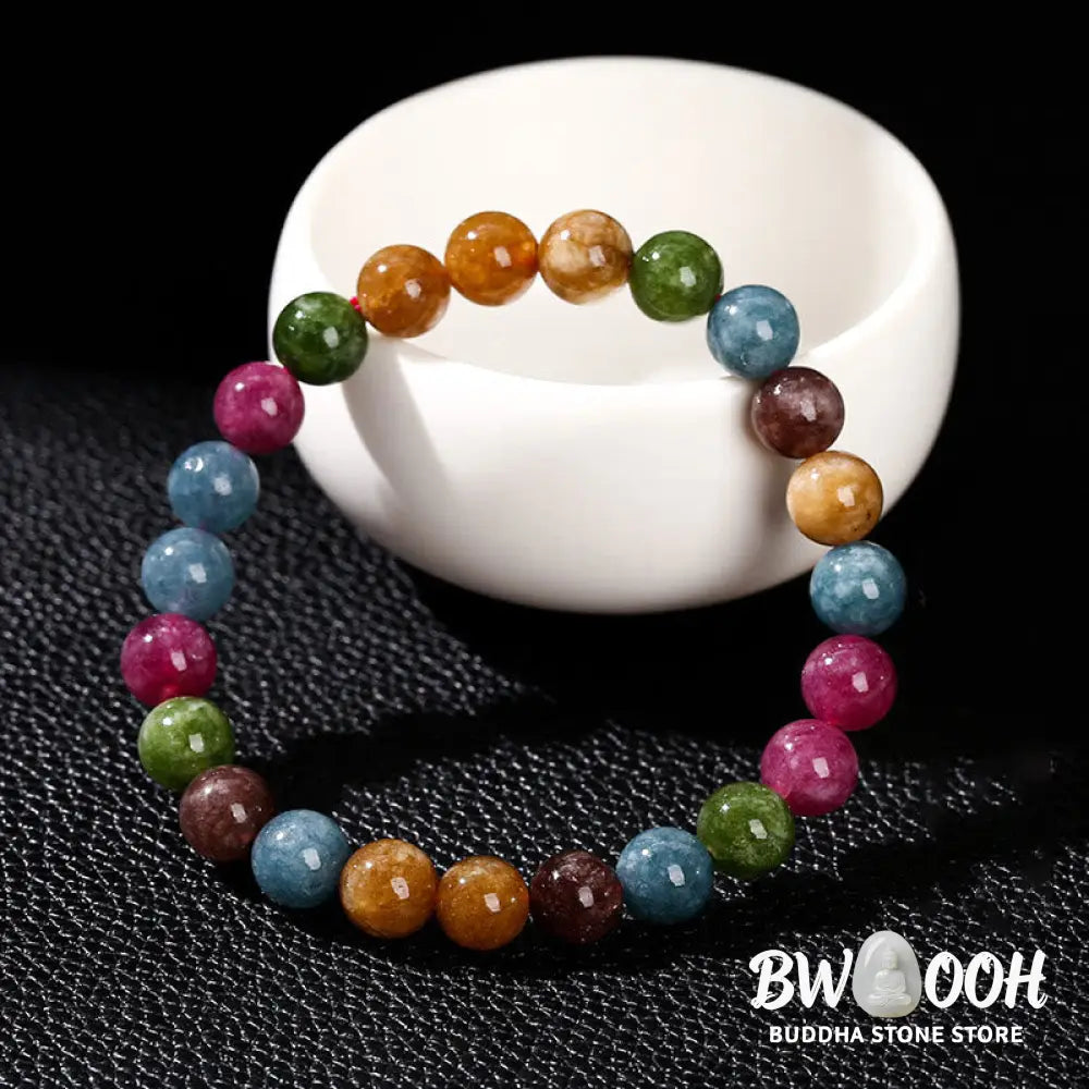 Buddha Stones Multicolor Tourmaline Positive Bracelet - BWOOOH - Bracelet