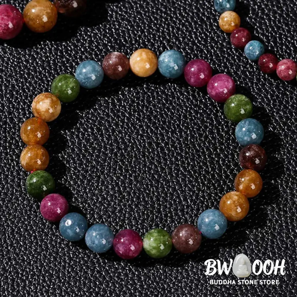 Buddha Stones Multicolor Tourmaline Positive Bracelet - BWOOOH - Bracelet