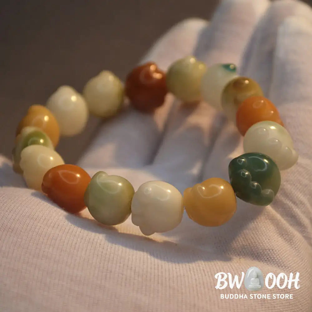 Buddha Stones Multilayered Bodhi Seed Cute Cat Paw Calm Harmony Bracelet - BWOOOH - Bodhi Seed(Auspiciousness♥Luck)