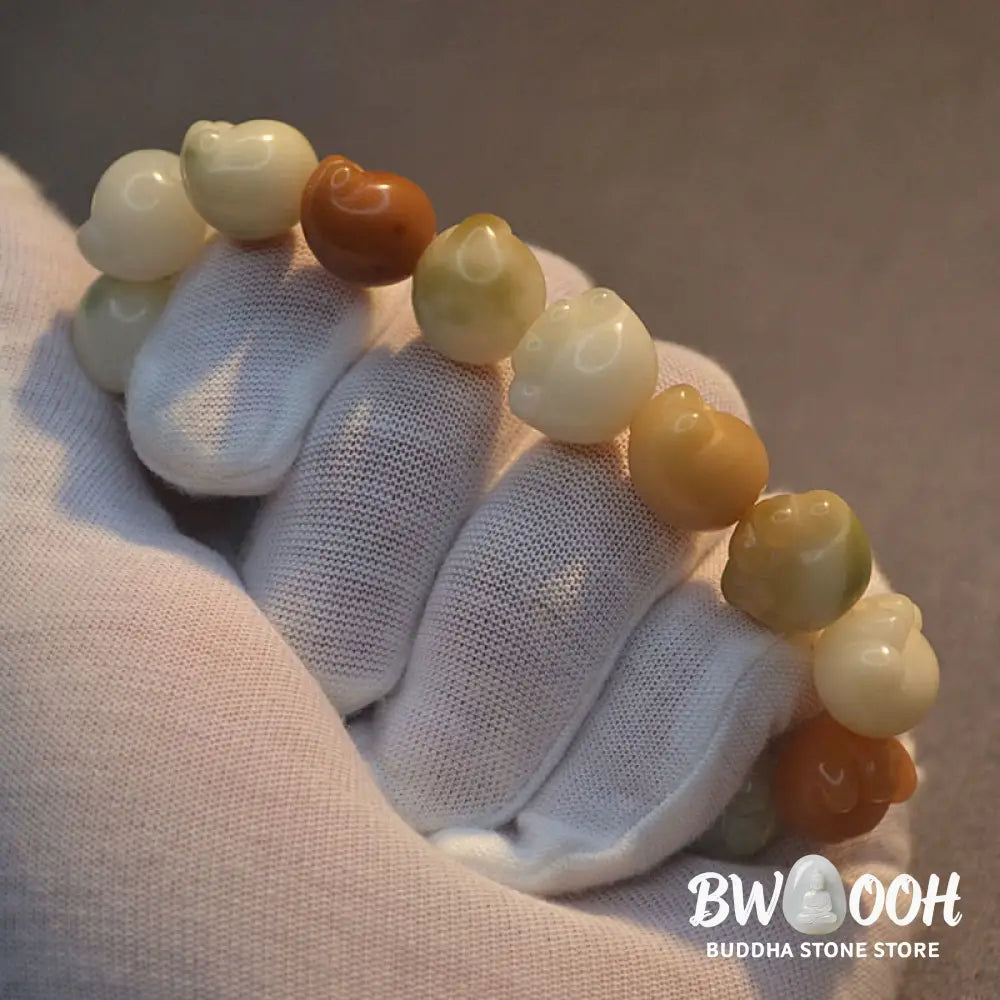 Buddha Stones Multilayered Bodhi Seed Cute Cat Paw Calm Harmony Bracelet - BWOOOH - Bodhi Seed(Auspiciousness♥Luck)