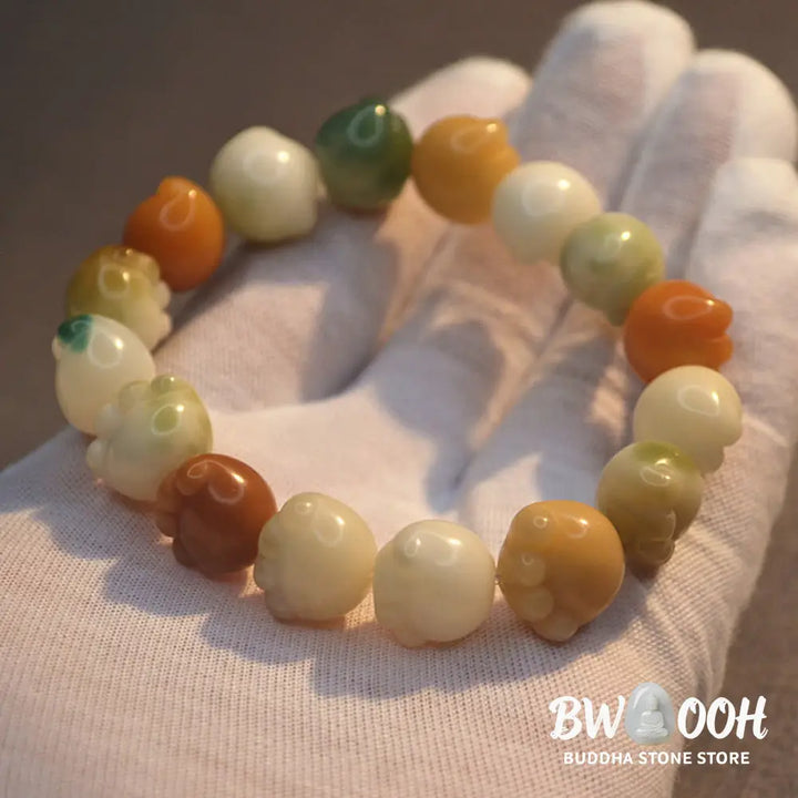 Buddha Stones Multilayered Bodhi Seed Cute Cat Paw Calm Harmony Bracelet - BWOOOH - Bodhi Seed(Auspiciousness♥Luck)