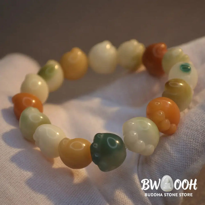 Buddha Stones Multilayered Bodhi Seed Cute Cat Paw Calm Harmony Bracelet - BWOOOH - Bodhi Seed(Auspiciousness♥Luck)