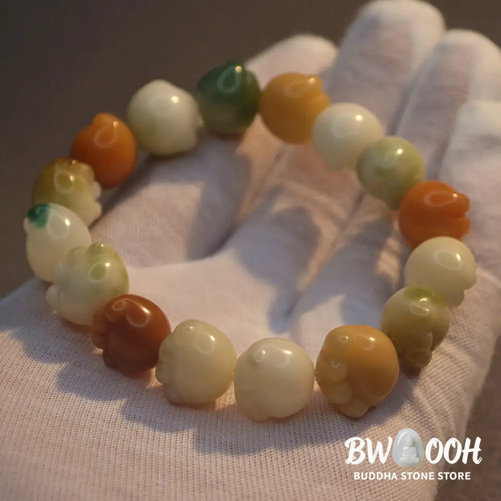 Buddha Stones Multilayered Bodhi Seed Cute Cat Paw Calm Harmony Bracelet - BWOOOH - Bodhi Seed(Auspiciousness♥Luck)