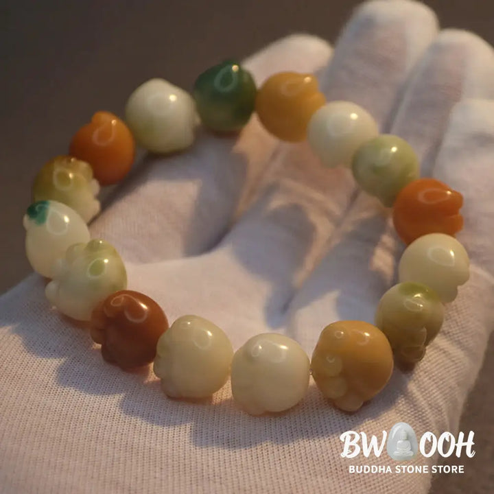 Buddha Stones Multilayered Bodhi Seed Cute Cat Paw Calm Harmony Bracelet - BWOOOH - Bodhi Seed(Auspiciousness♥Luck)