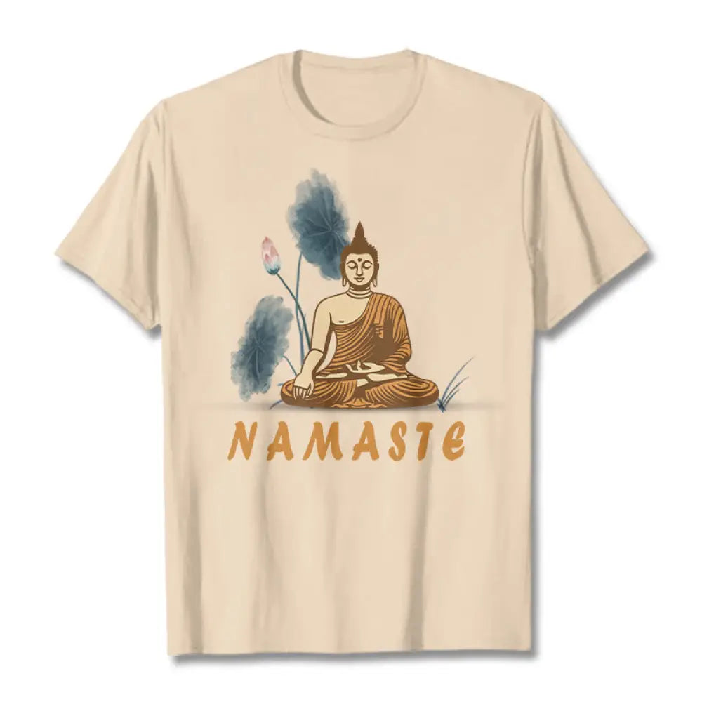 BWOOOH lotus print yoga pants - NAMASTE Buddha Lotus Leaf Tee T-shirt