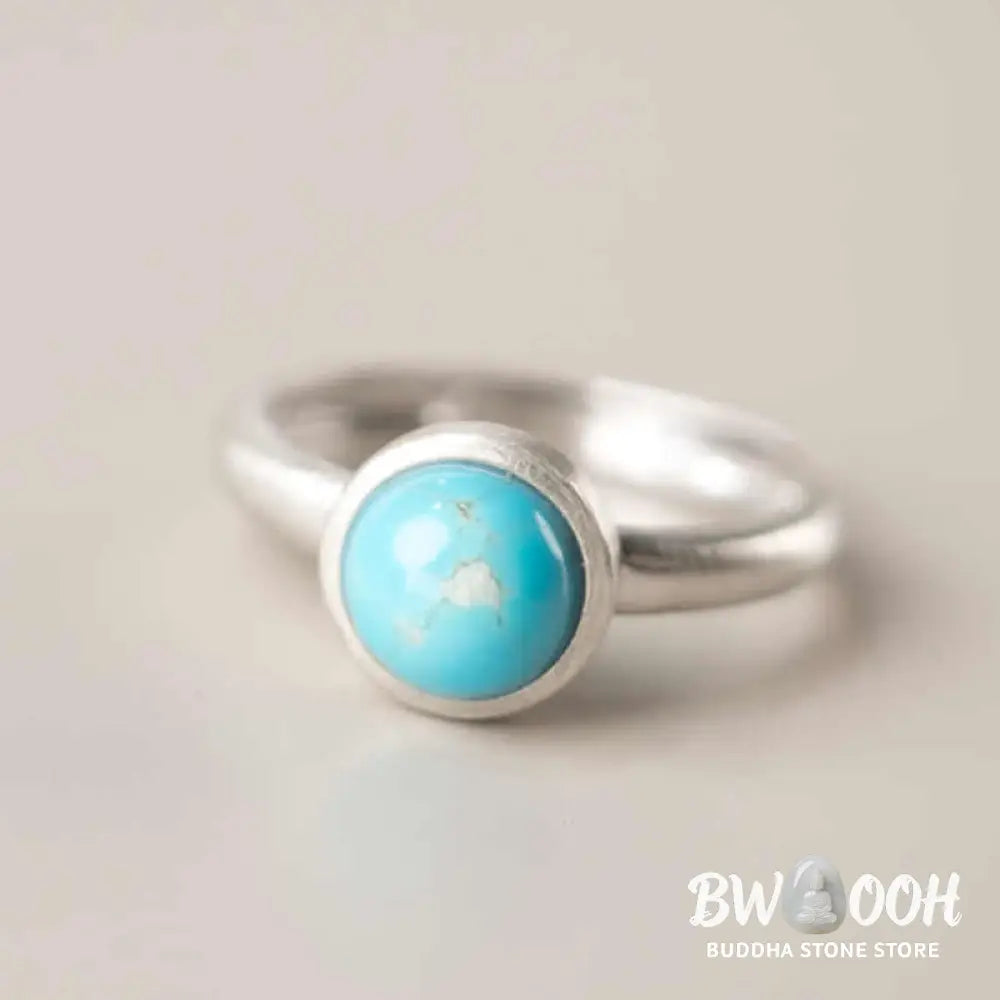 Buddha Stones Natural 925 Sterling Silver Lazurite Turquoise Adjustable Balance Ring - Ring