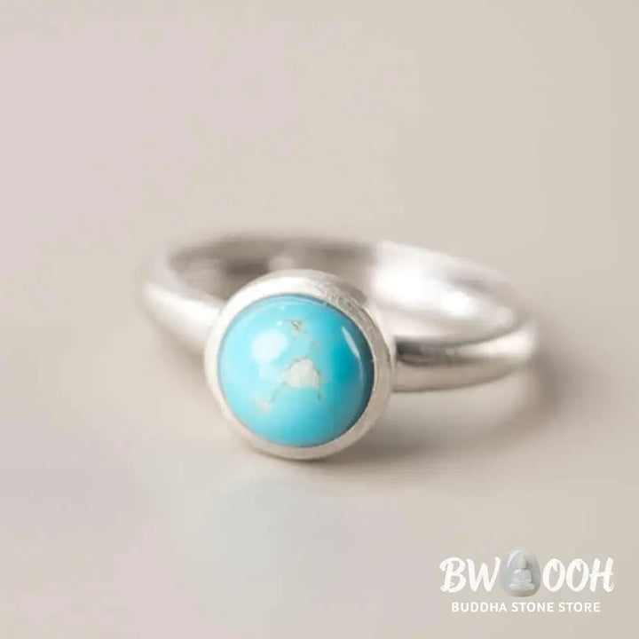 Buddha Stones Natural 925 Sterling Silver Lazurite Turquoise Adjustable Balance Ring - Ring