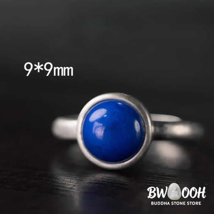 Buddha Stones Natural 925 Sterling Silver Lazurite Turquoise Adjustable Balance Ring - Ring