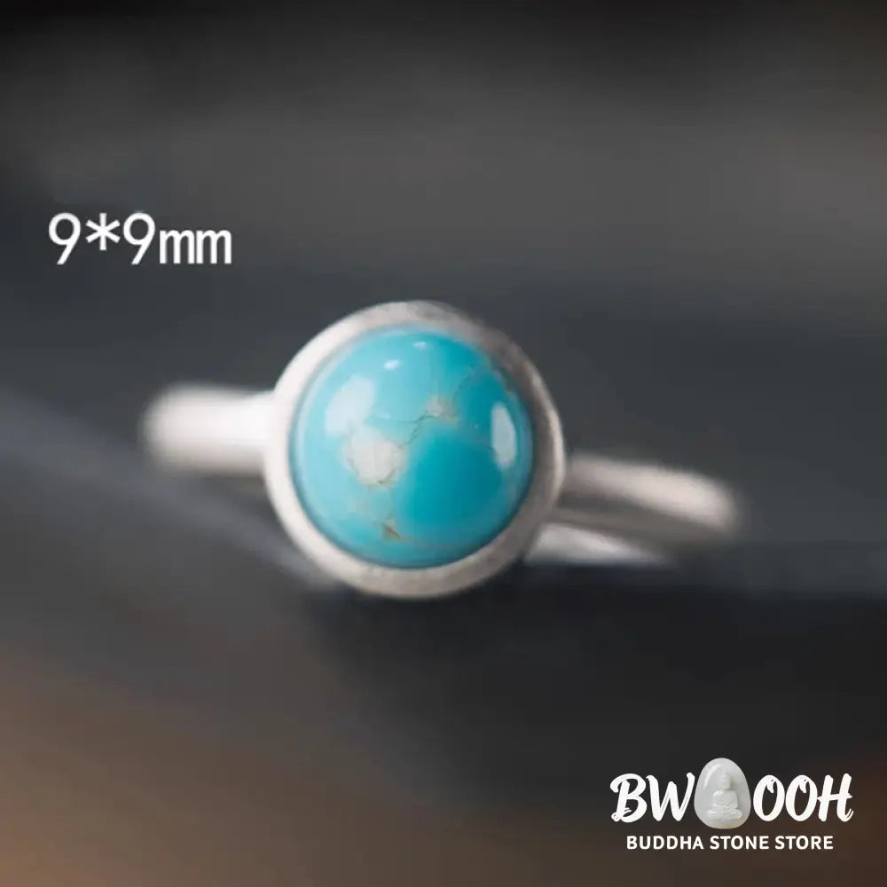 Buddha Stones Natural 925 Sterling Silver Lazurite Turquoise Adjustable Balance Ring - Ring