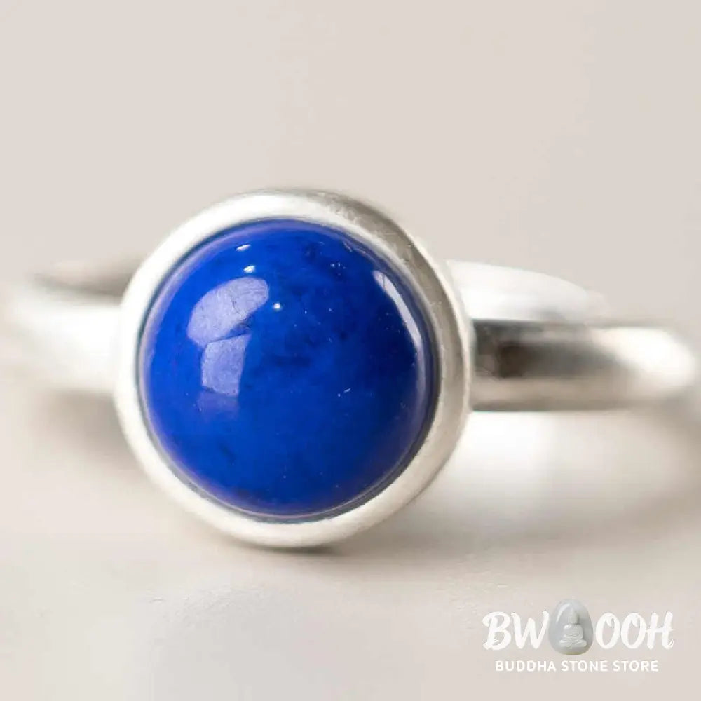 Buddha Stones Natural 925 Sterling Silver Lazurite Turquoise Adjustable Balance Ring - Ring