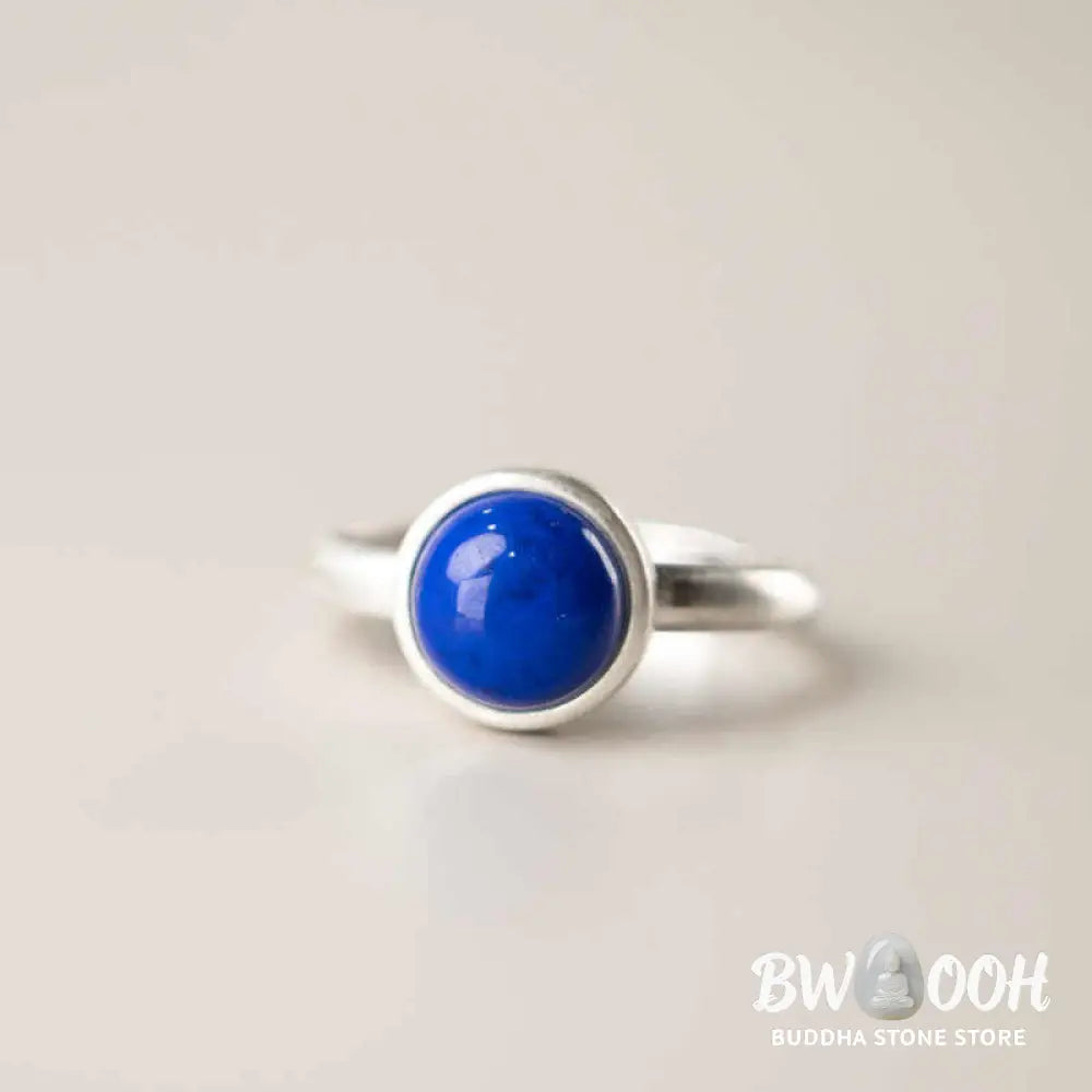 Buddha Stones Natural 925 Sterling Silver Lazurite Turquoise Adjustable Balance Ring - Ring