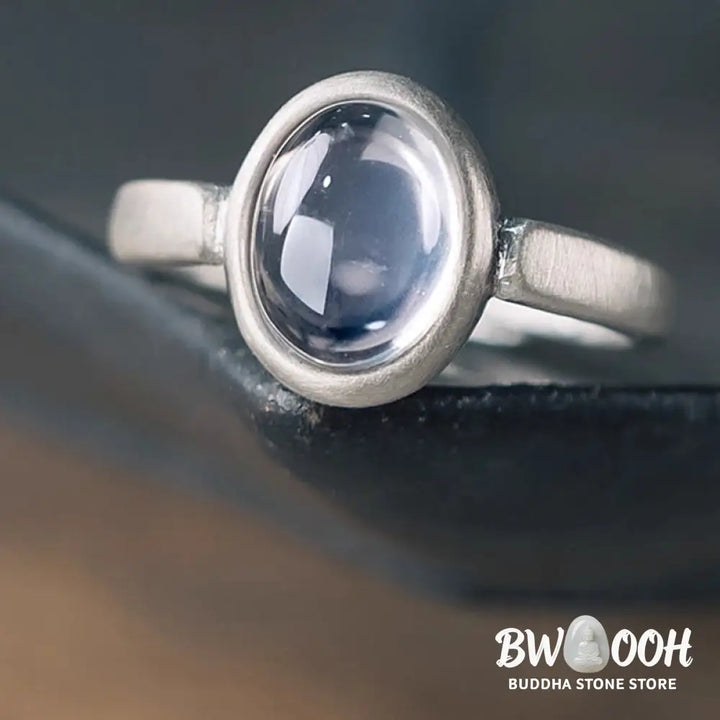 Buddha Stones Natural 925 Sterling Silver Pink Crystal Adjustable Warmth Ring - Ring
