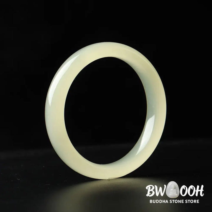 Buddha Stones Natural Afghanistan Jade Abundance Cuff Bracelet Bangle - BWOOOH - Bracelet Bangle