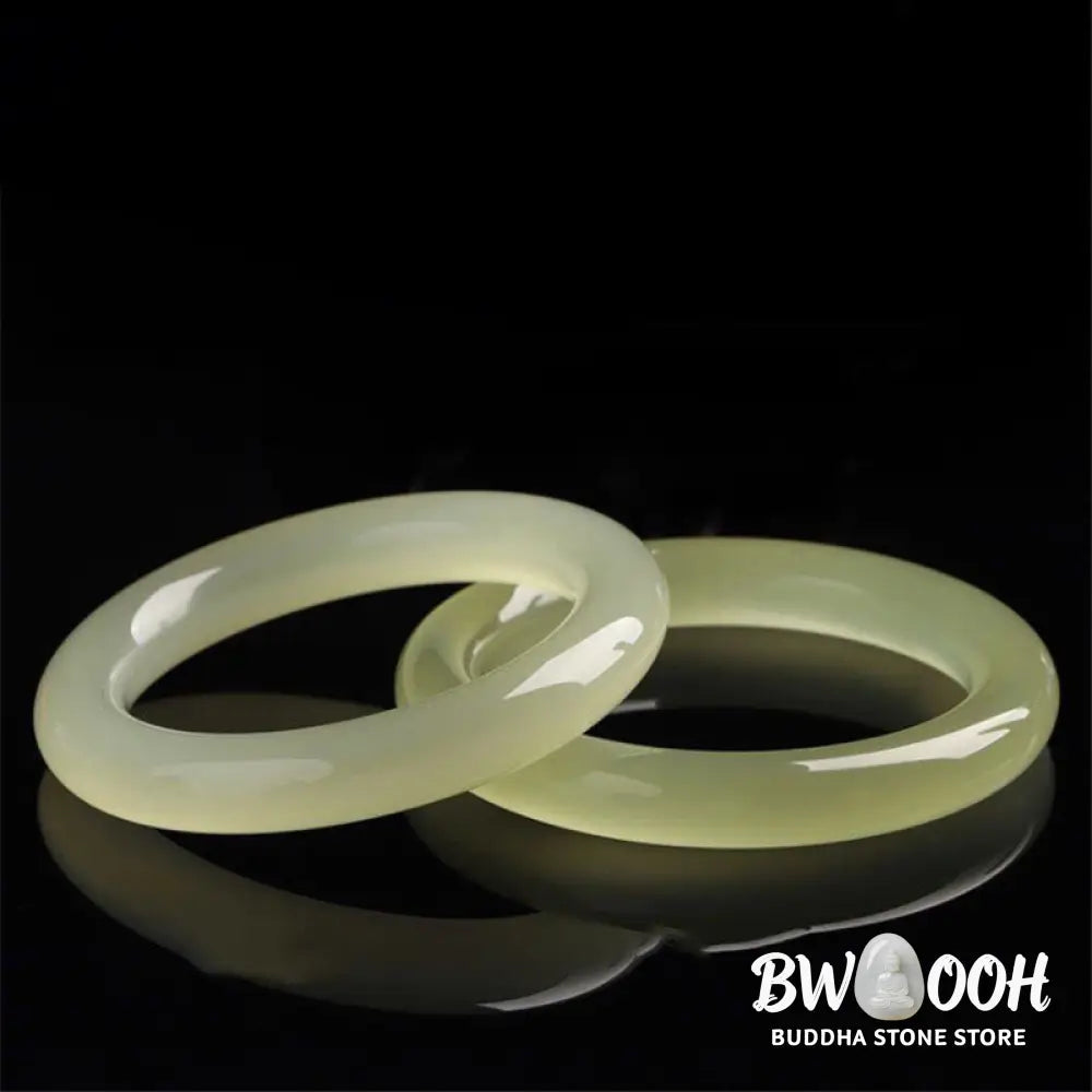 Buddha Stones Natural Afghanistan Jade Abundance Cuff Bracelet Bangle - BWOOOH - Bracelet Bangle