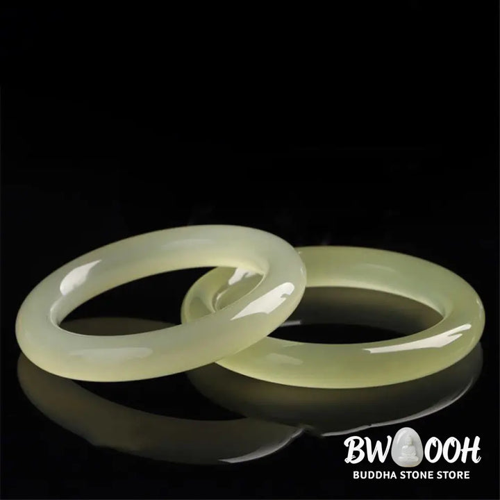 Buddha Stones Natural Afghanistan Jade Abundance Cuff Bracelet Bangle - BWOOOH - Bracelet Bangle