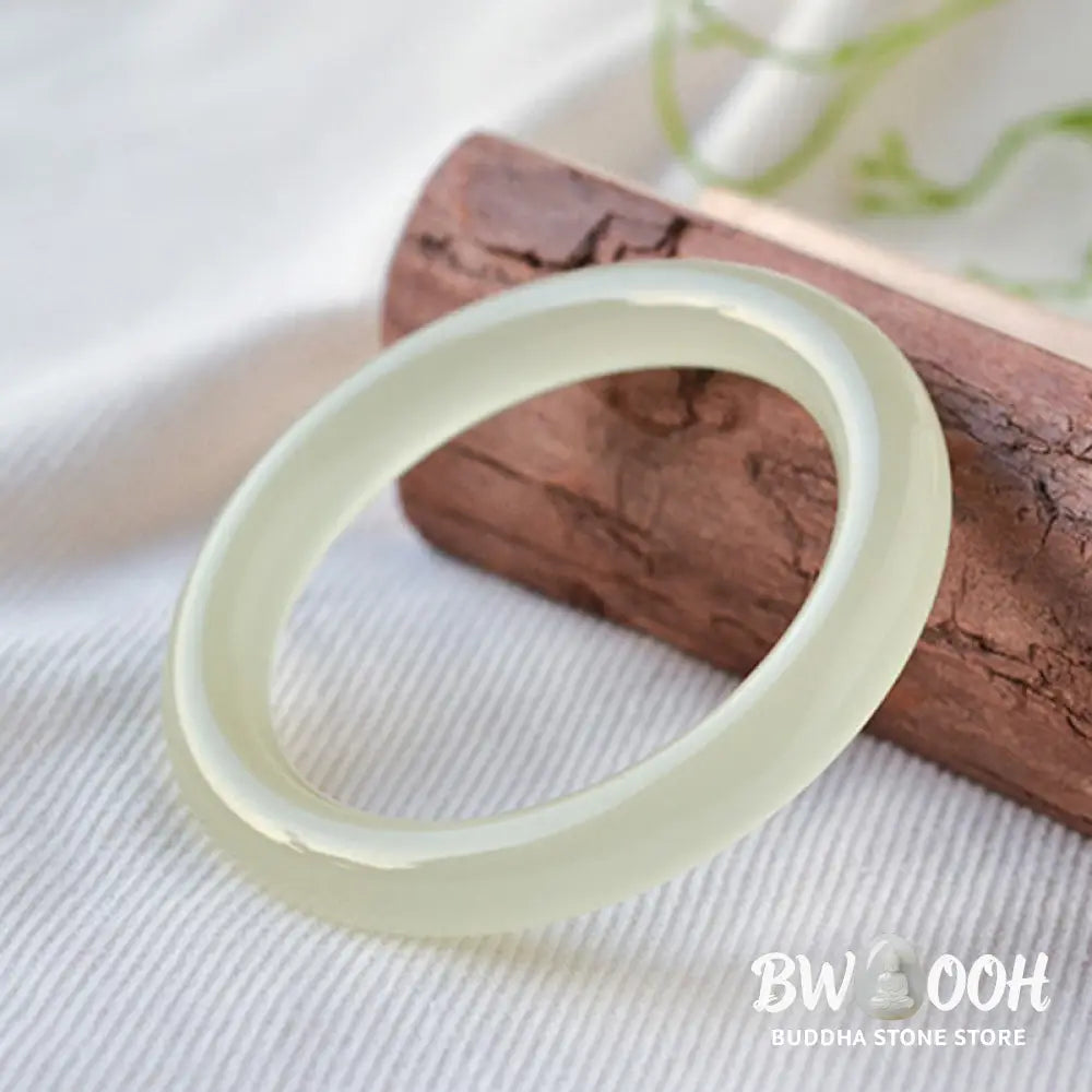 Buddha Stones Natural Afghanistan Jade Abundance Cuff Bracelet Bangle - BWOOOH - Bracelet Bangle