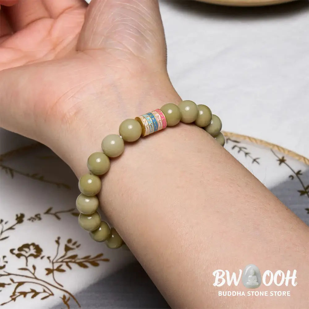 Buddha Stones Natural Alashan Agate Encourage Bracelet - BWOOOH - Alashan Agate(Wrist Circumference: 14-17cm) - Bracelet