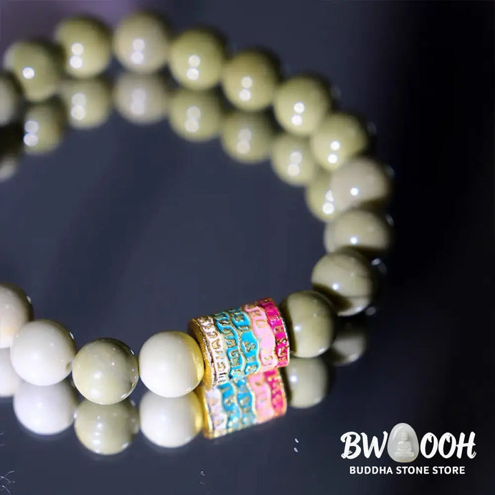 Buddha Stones Natural Alashan Agate Encourage Bracelet - BWOOOH - Alashan Agate(Wrist Circumference: 14-17cm) - Bracelet