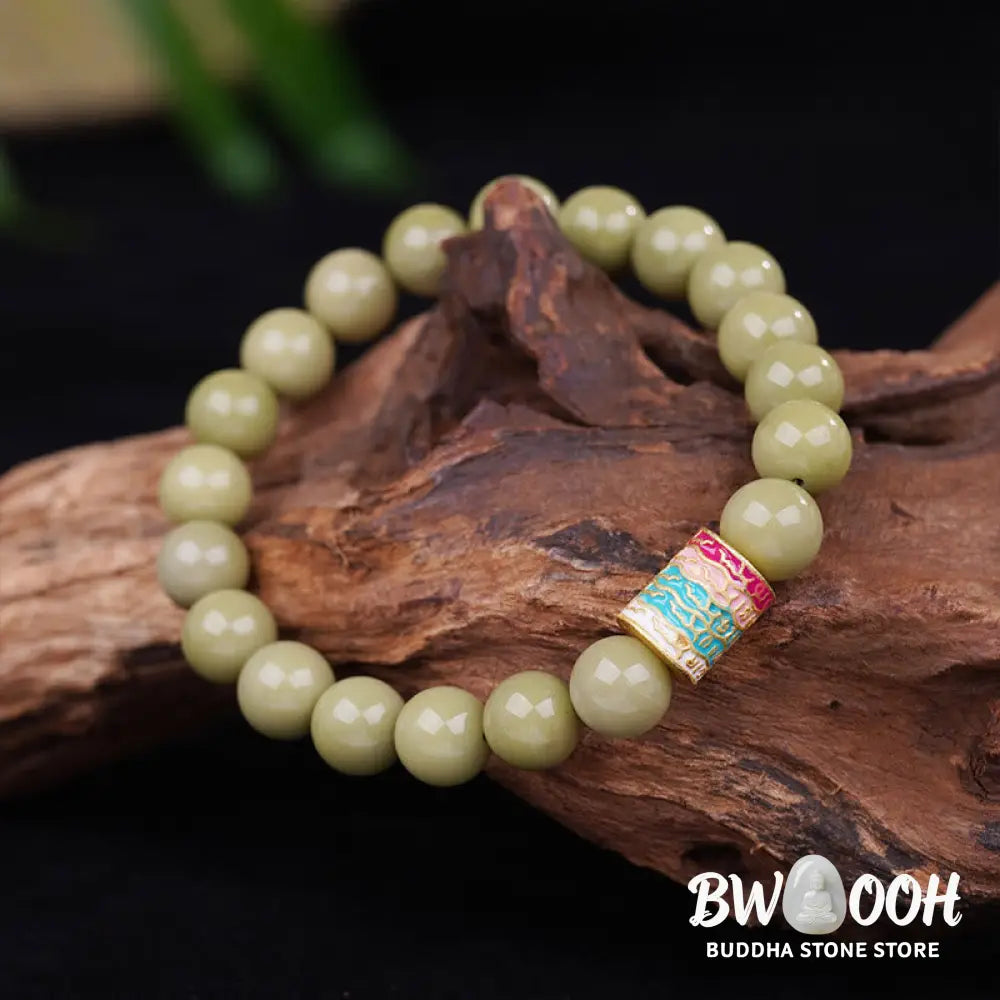 Buddha Stones Natural Alashan Agate Encourage Bracelet - BWOOOH - Alashan Agate(Wrist Circumference: 14-17cm) - Bracelet