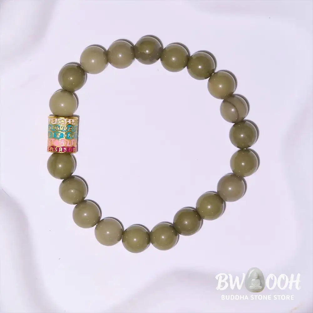 Buddha Stones Natural Alashan Agate Encourage Bracelet - BWOOOH - Alashan Agate(Wrist Circumference: 14-17cm) - Bracelet