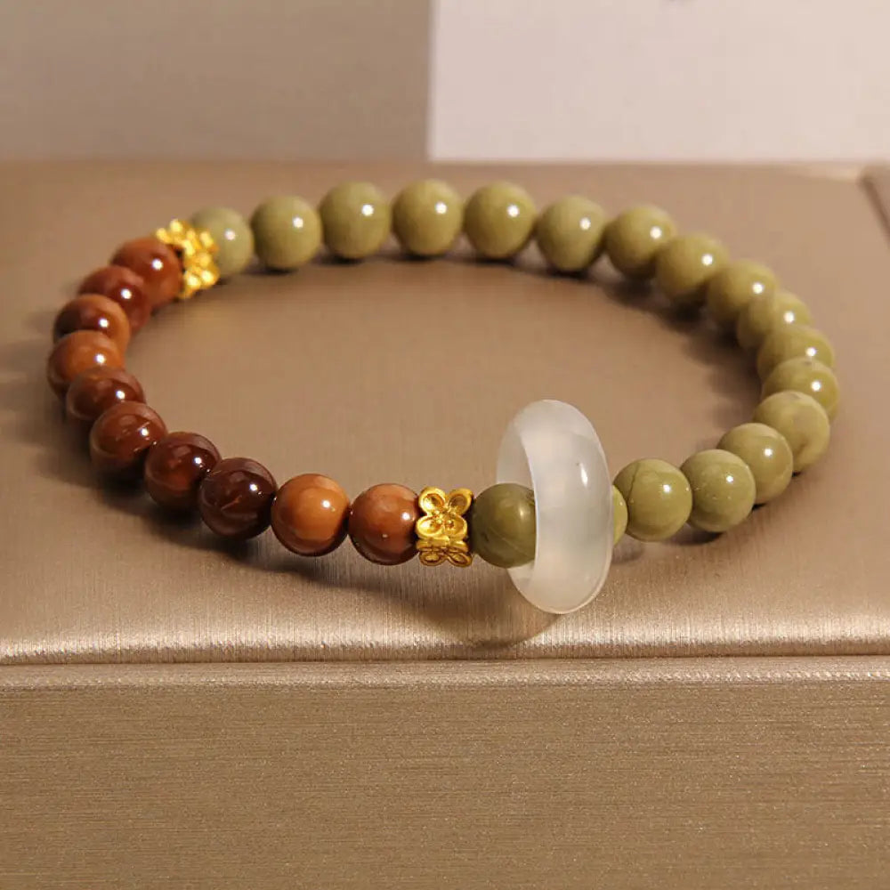 BWOOOH Natural Alashan Agate Kuka Seed Encourage Bracelet - BWOOOH - Alashan Agate Kuka Seed(Wrist