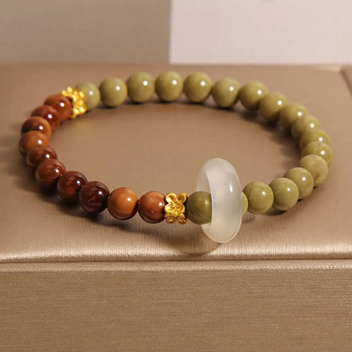 BWOOOH Natural Alashan Agate Kuka Seed Encourage Bracelet - BWOOOH - Alashan Agate Kuka Seed(Wrist