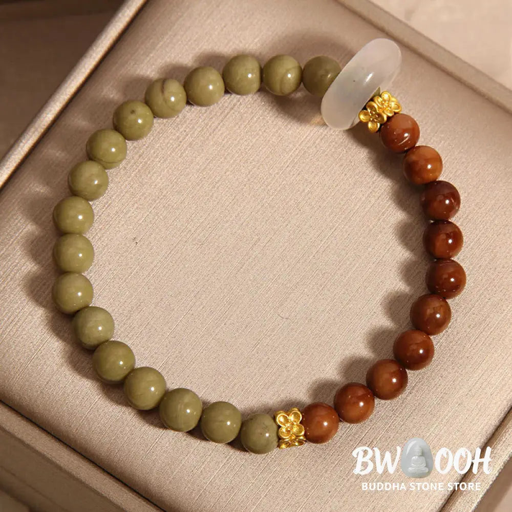 Buddha Stones Natural Alashan Agate Kuka Seed Encourage Bracelet - BWOOOH - Alashan Agate Kuka Seed(Wrist